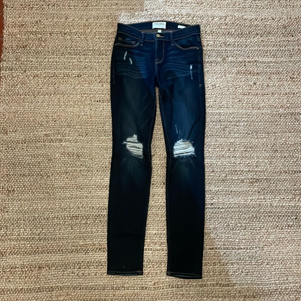 Frame Denim Le Skinny de Jeanne in Pembridge Grove (Dark Wash) - Size 26
